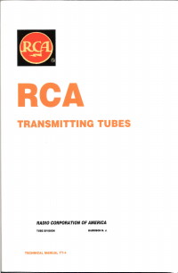 RCA Transmitting Tubes Manual TT-4 - Reprint - 1956
